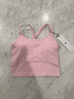 elite eleven baby pink tank top